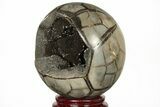 Polished Septarian Geode Sphere - Madagascar #215600-2